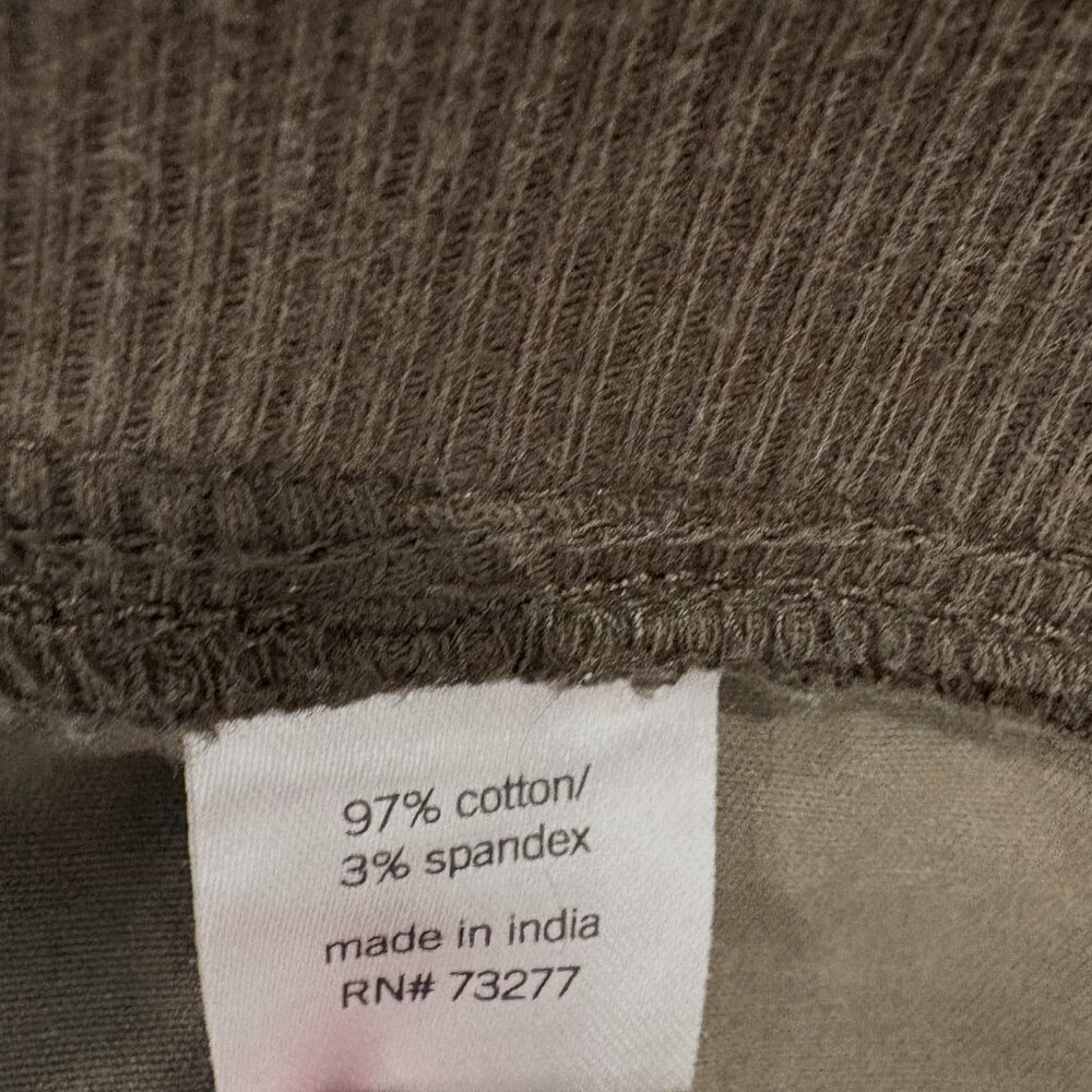 Sonoma Camo Cargo Capris Pants Ruched Crop Tie Hem Mid Rise Green Size 16 - Picture 5 of 8